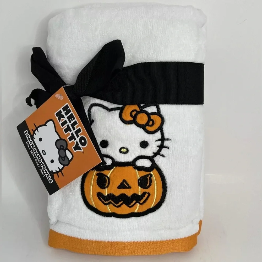 Hello Kitty Halloween Pumpkin Hand Towels 2pk